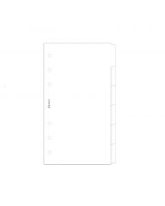 Filofax Register Personal 6 Faner Hvit 
