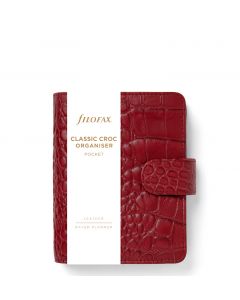 Filofax Systemkalender Classic Croc Pocket Cherry
