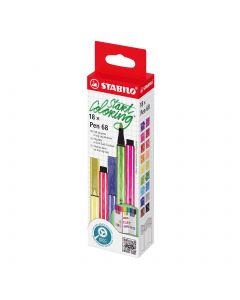 STABILO Pen 68 Zig Zag Skrivebordssett 18 Pakke