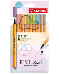 STABILO Fineliner Pastellove point 88 12 Pakke