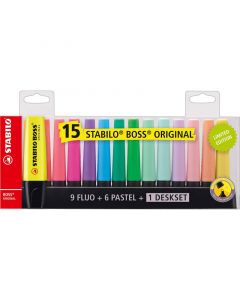 STABILO BOSS ORIGINAL Skrivbordssett 15-Pakk