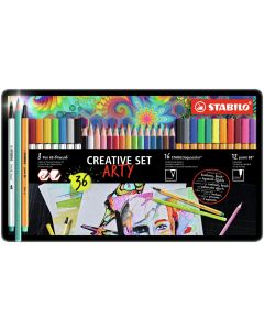 STABILO ARTY Creative Set 36 Pakke i Metalletui