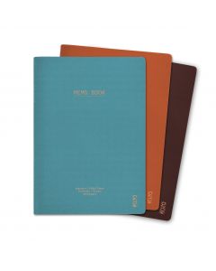 KOZO Notebook A5 3 Pakke Coffee Bric Steel Blue