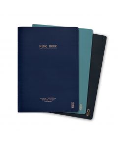 KOZO Notebook A5 3 Pakke Navy Steel Blue Black