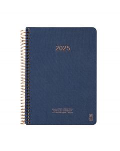 KOZO Kalender 2025 A5 Uke per Oppslag Navy