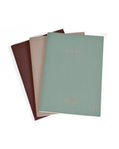 KOZO Notebook A5 3 Pakke Coffee Sand Aloe Vera 