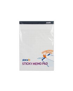 Sticky Memo 254x178 50 Blad Rutede Hvit