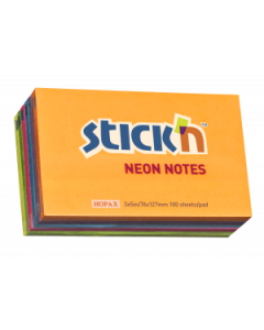 Notisblock 76x127 100 Blad 6 Pack Sorterat Neon