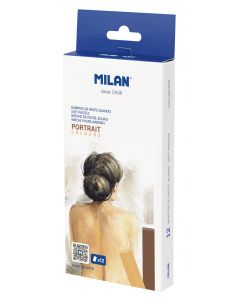 MILAN Art 12 Pakke Myke Pastellfargestifter Portrett 