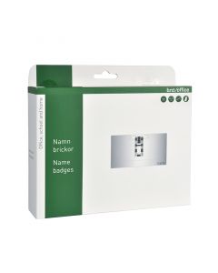 Navneskilt Clip/Nål 75x40mm 50 Pack