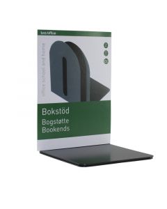 Bokstøtte Metall 15cm Svart