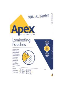Lamineringslommer Apex A3 100 x 100 Mikron Blank