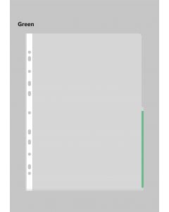 Signallomme A4 PP 170 Micron 100 Pakke Grønn