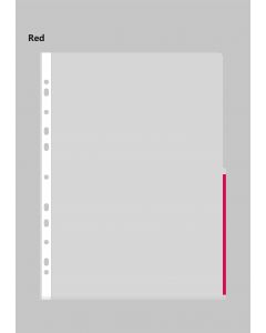 Signallomme A4 PP 170 Micron 100 Pakke Rød