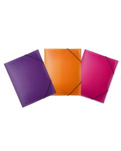 Docusmart Gummibåndmappe A4 3 Pack Assortert Oransje