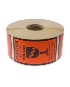Advarselsetikett Fragile Handle With Care